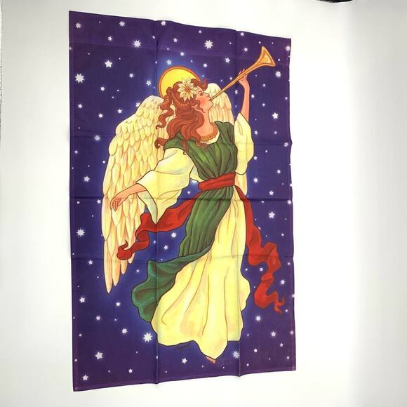 NOS Toland Winged Angel with Trumpet Accent Banner Garden Holiday Christmas - Picture 3 of 9